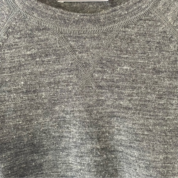 Vince Gray Wool Linen Blend Raglan Sleeve Crewneck Sweater 37601 - Picture 8 of 8